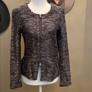 JCrew peplum sweater jacket - size S